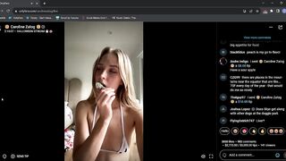 Caroline Zalog's steamy Halloween Livestream video leaked on Reddit