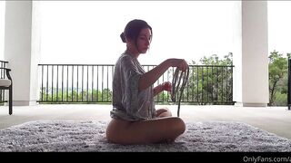 Alinity's leaked yoga video caught on camera - Alinity's nipples & tits tease you topless