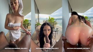 Auhneesh Nicole's Leaked Sex Tape: Nicole Balcony gets fucked hard by BBC