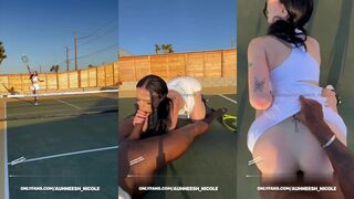 Leaked video of Auhneesh Nicole fucking tennis coach and getting her tits and ass pounded