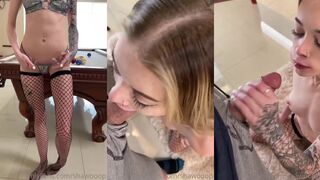 Watch leaked footage of hot shawooop deepthroating on a pool table