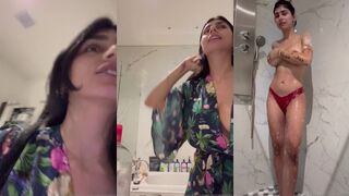 Mia Khalifa's naked shower video leaked - Mia Khalifa's sexy, naked, and only for fans!