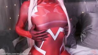 MollyRedWolf gets wild in cosplay & nudity with MollyRedWolf Zero Two