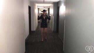 Dani Daniels' Flight Attendant Video Leaked: Hot Dani Daniels gets her ass drilled in a wild lesbian orgy