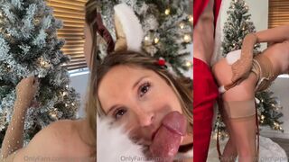 Piper Perri's Christmas sex tape leaked with naughty Christmas blowjob and nipples