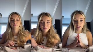 Blonde celebrity Breckie Hill talks dirty about her leaked video onlyfan frenzy