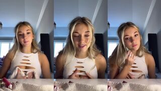 Breckie Hill talks to her fans live on Onlyfans Leaked Nude