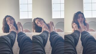 Latina celebrity Jamelizzzz gets naughty with a lucky guy's feet