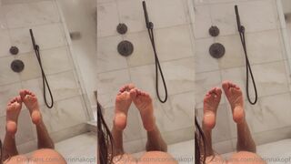 Corinna Kopf gets naughty in the bathroom with a leaky surprise!