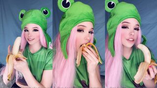 Belle Delphine chugs banana juice in exclusive Onlyfans clip